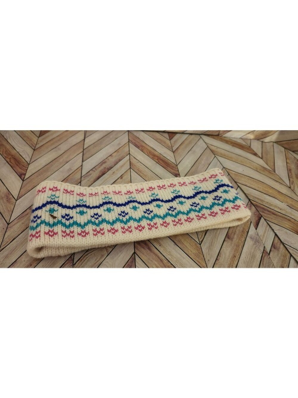 Stowe Woolens Fair Isle Wool Ski Head Band Ear Warmer